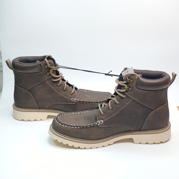 IZOD Miles Boot Men Size 11 Brown Memory Foam Moc Toe Lace Up Chukka Boots main image 10